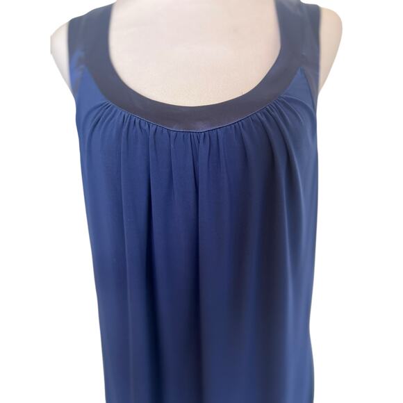 OLEG CASSINI BLACK TIE EVENING COCKTAIL DRESS SLEEVELESS SEQUIN NAVY SIZE 6 - Picture 5 of 15